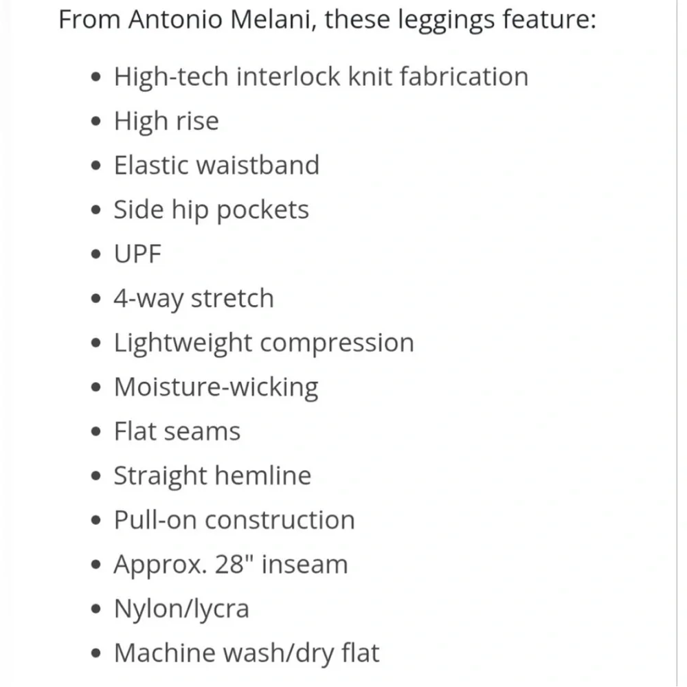 Antonio Melani Active Endurance leggings